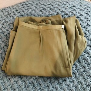 90’s flowy green trousers